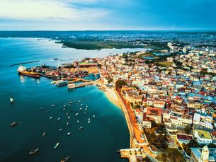 Aerial view of Stone Town, Zanzibar