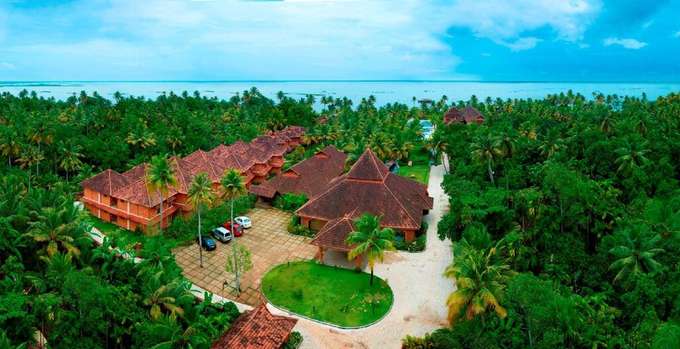 Aerial view of resort