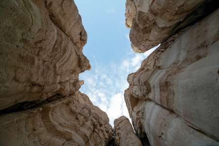 Scenic bottom view from Al Qarah mountain ranges, Al Ahsa