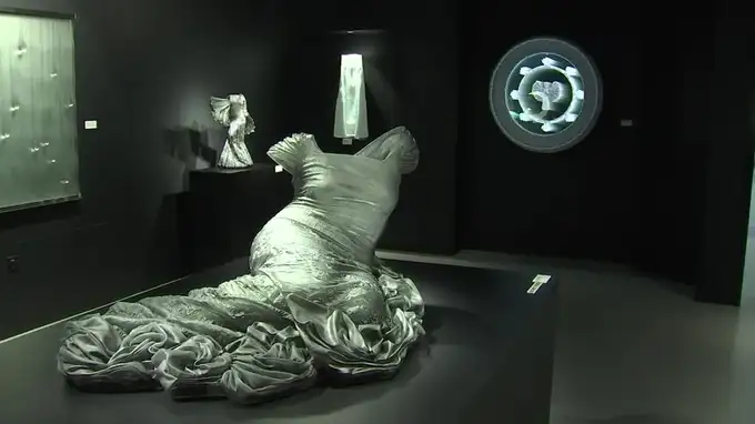 Check out the gorgeous glass made gown