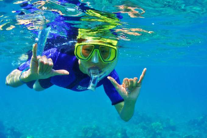 Snorkelling in Dawki River, Meghalaya