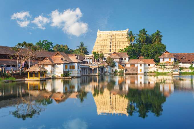 Beautiful view of Padmanabhaswamy temple