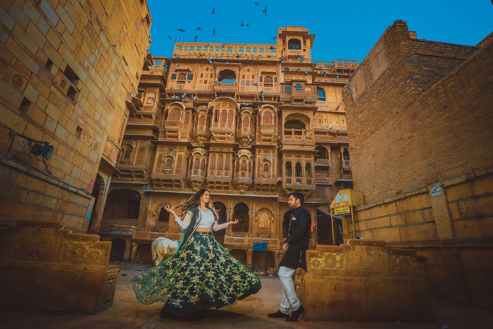 Try different poses to create charming photos