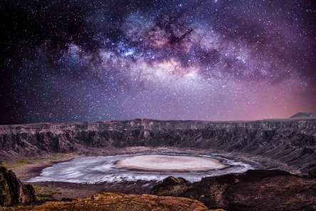 Hiking across Al Wahbah Crater, Taif