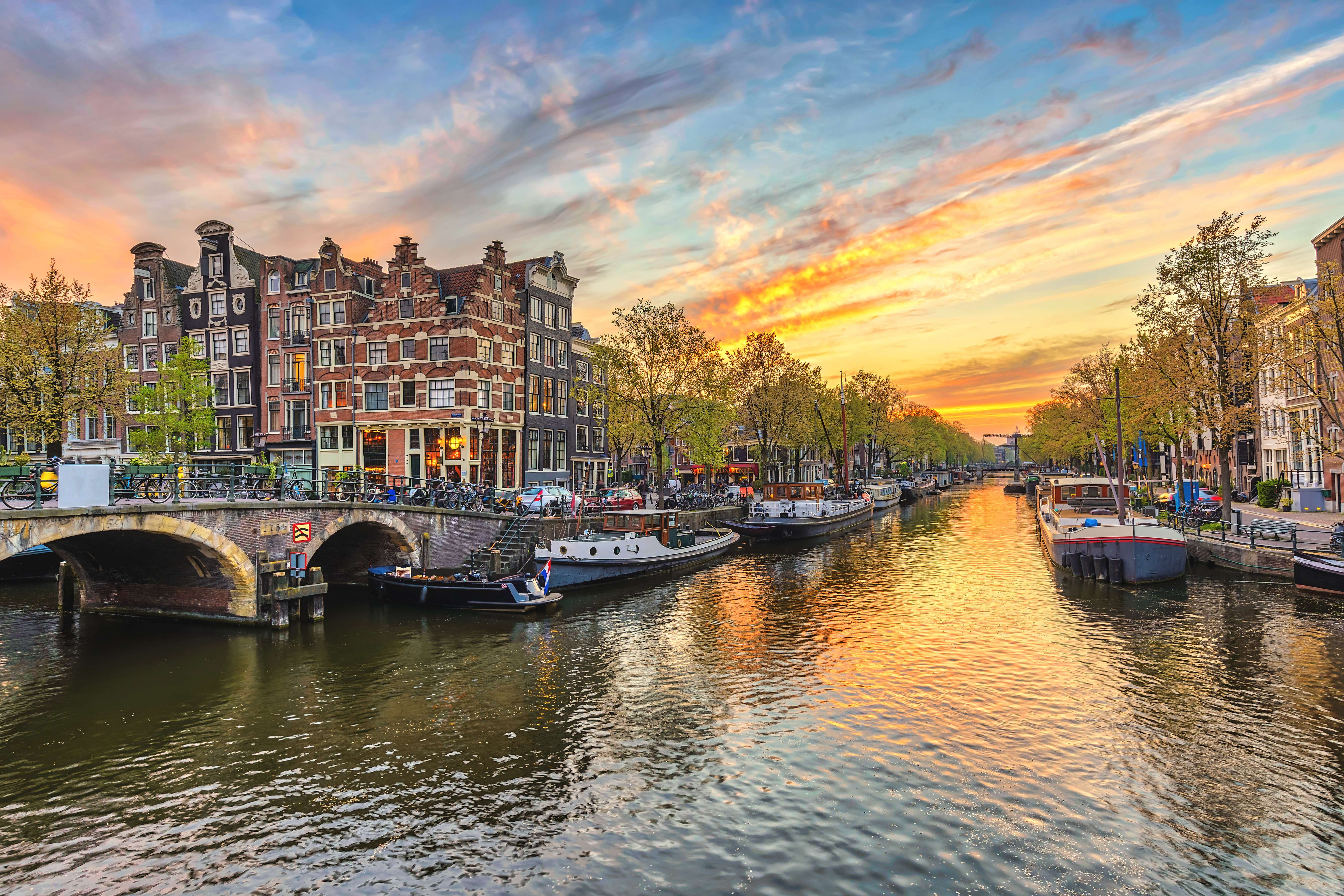 view of Amsterdam canals