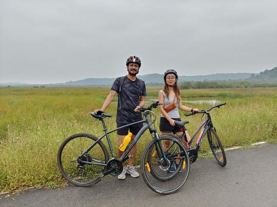 Cycling at Chorao Island Image