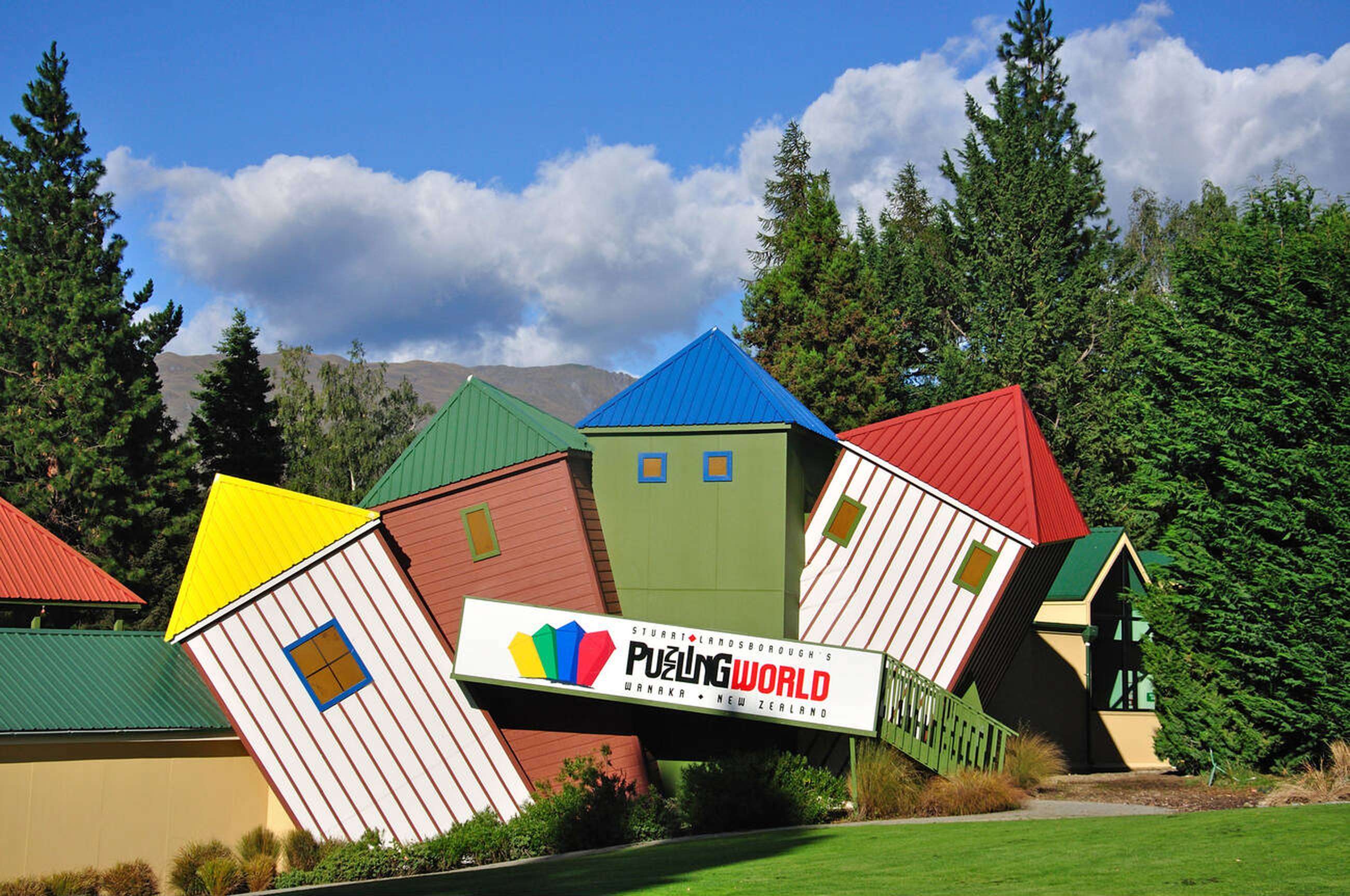 Visit Puzzling World and spend time indoors or outdoors exploring quirky installations at your own pace