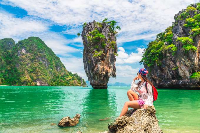 Admire the stunning James Bond Island, famed for its iconic cliff