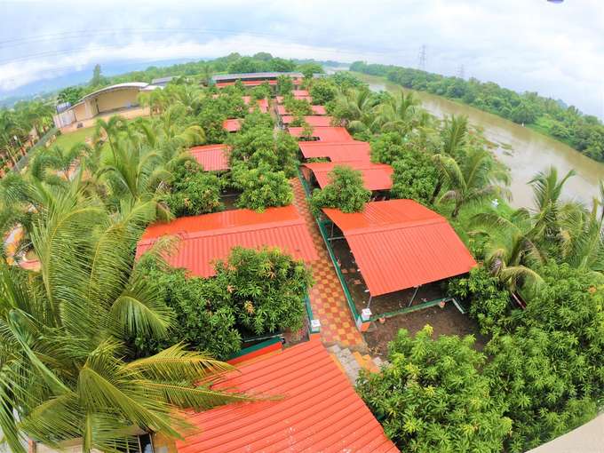 Aerial view of the resort