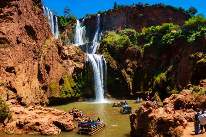 Sail close to Ouzoud Waterfalls and feel the mist