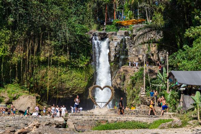 Swim around the beautiful Tegenungan Waterfall when in Bali