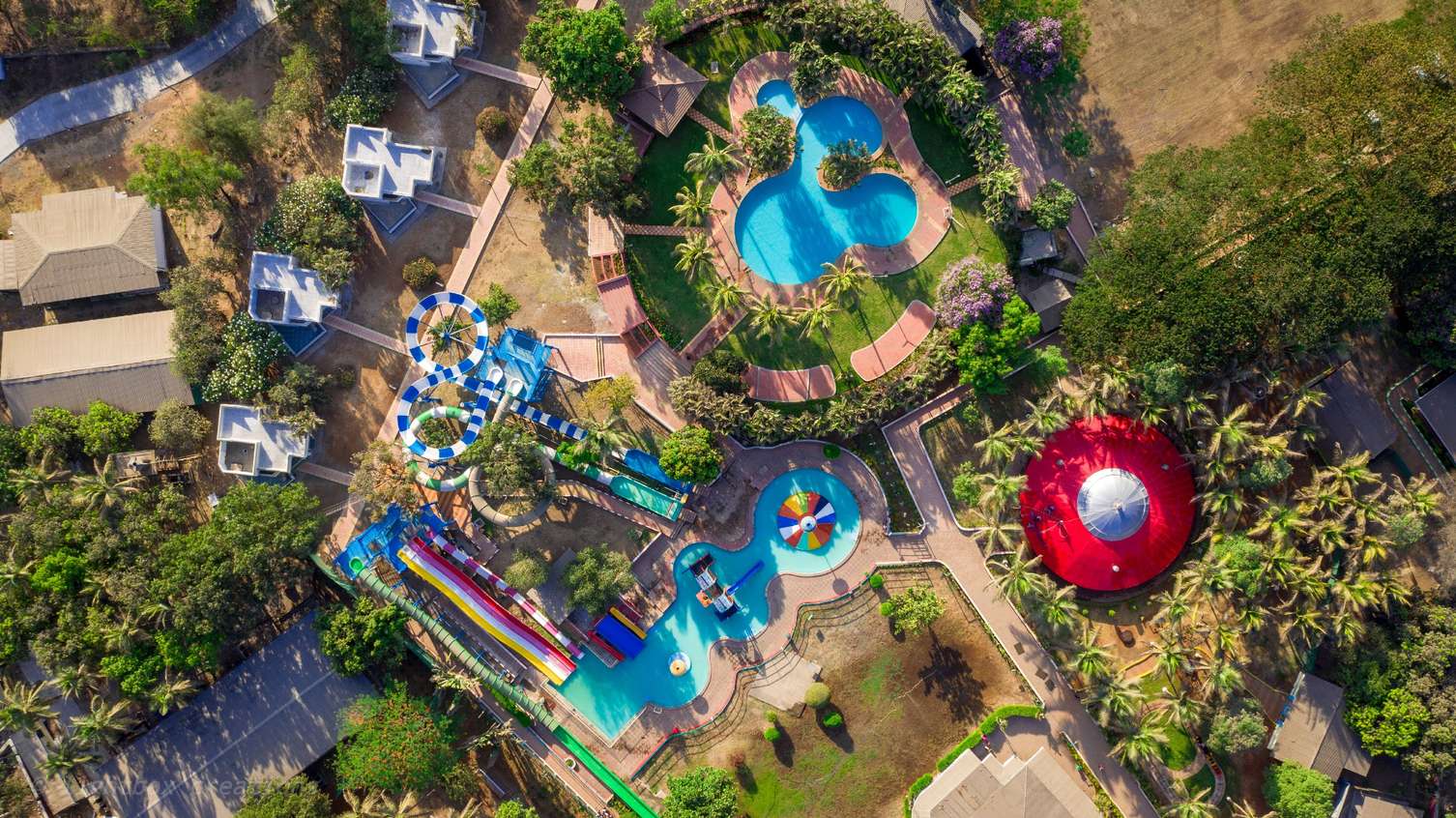 Aerial view of the resort