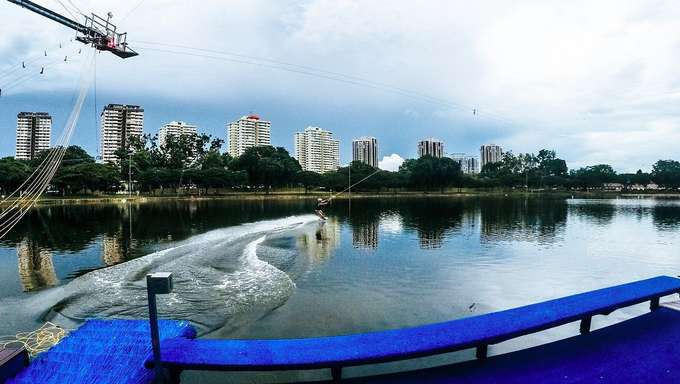 Front view of Singapore Wake Park