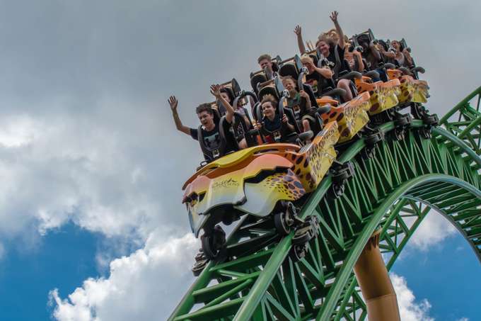 Take a ride on Tigris, the tallest launch coaster in Florida