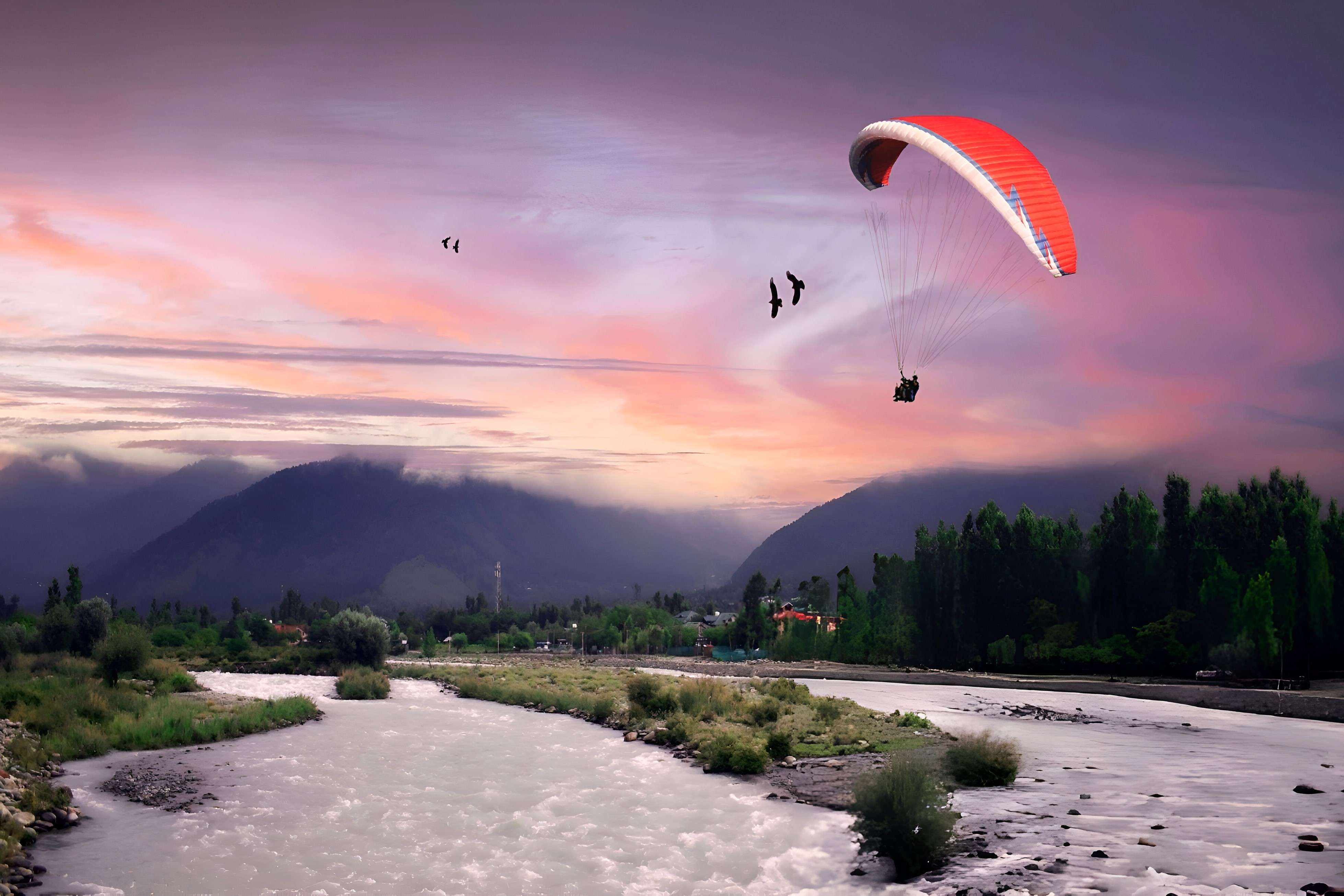 Enjoy breathtaking aerial views of Brahmaputra River