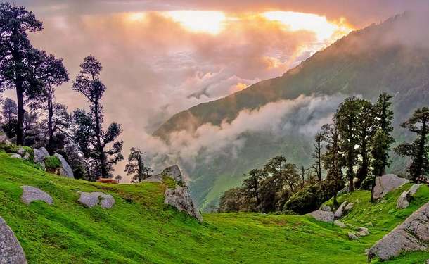 Foggy view from the top in Dalhousie