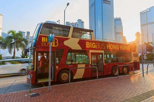 Enjoy the sites of Hong Kong from a double decker bus