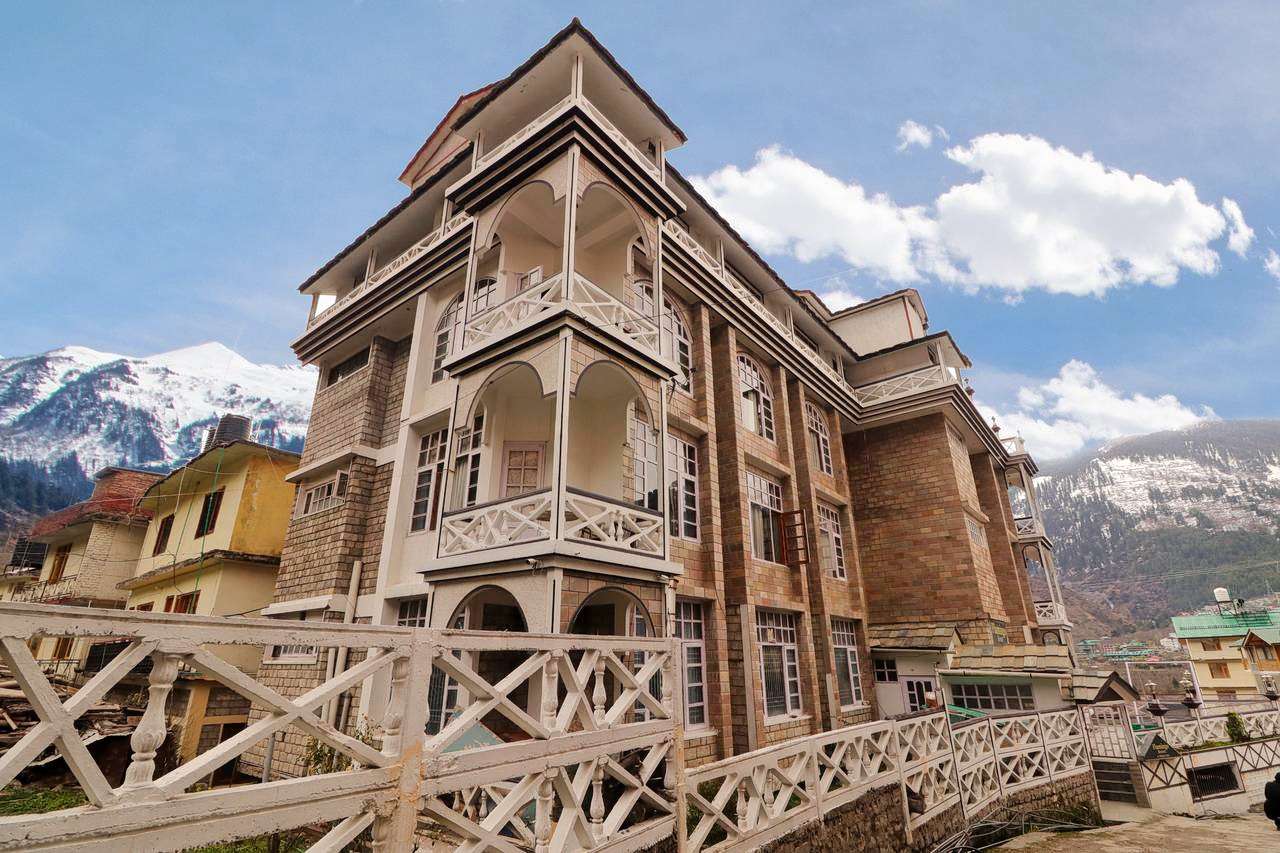 Exterior side view of the resort