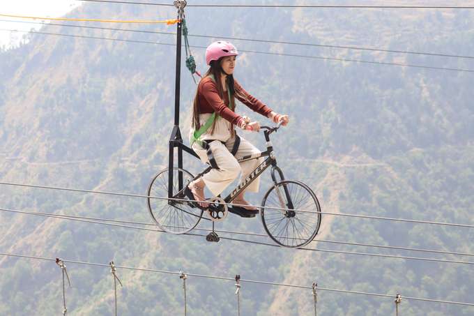 Sky Cycling in Suwakholi, Mussoorie
