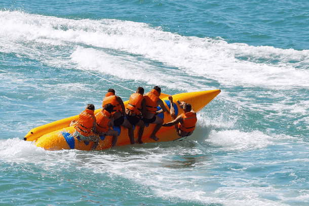 Go for a banana boat ride in Mumbai
