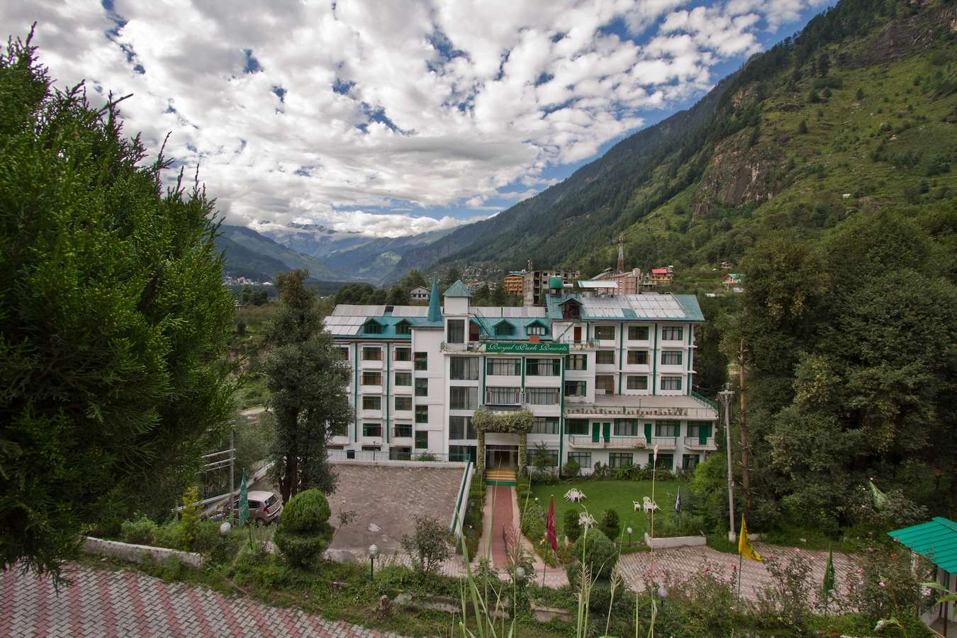 Aerial view of the resort