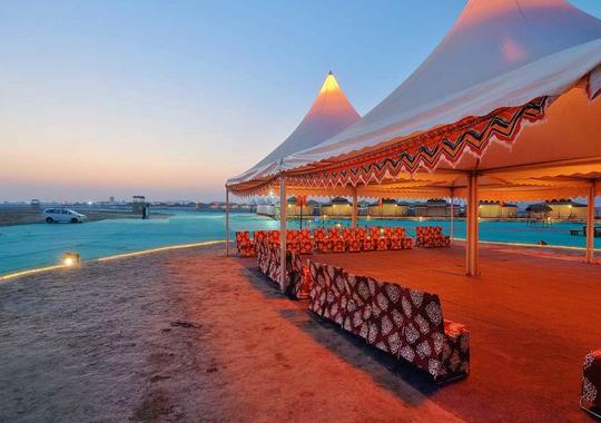 Camping at White Rann of Kutch in Gujarat Image