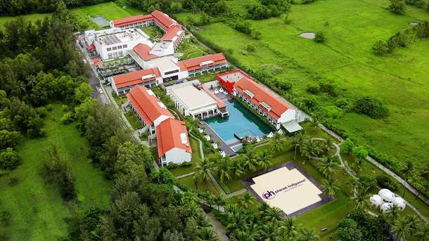 Aerial view of Planet Hollywood Beach Resort, Goa