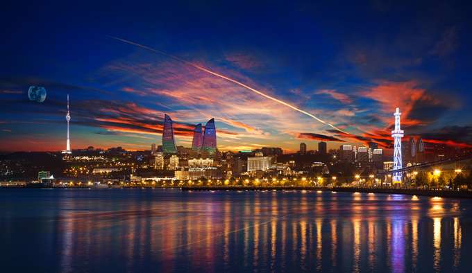 Baku City Skyline