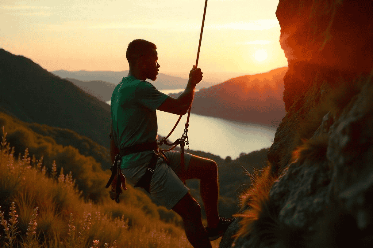Descend a 50-foot rock in Nainital