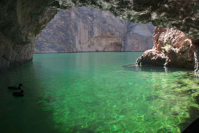Take a trip to Emerald Cave in clear-bottom Kayaks