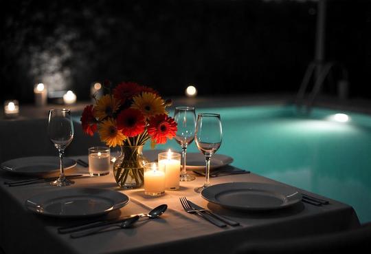 Poolside Candle Light Dinner at Aloft Whitefield Image