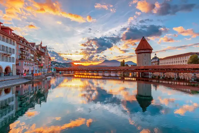 Cruise across Lucerne Lake with stunning alpine views all around