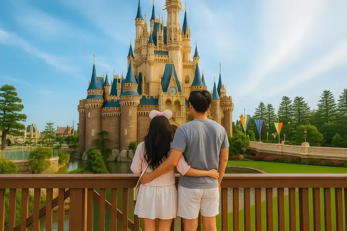 Spend amazng time with your partner at the famous Tokyo Disneylans