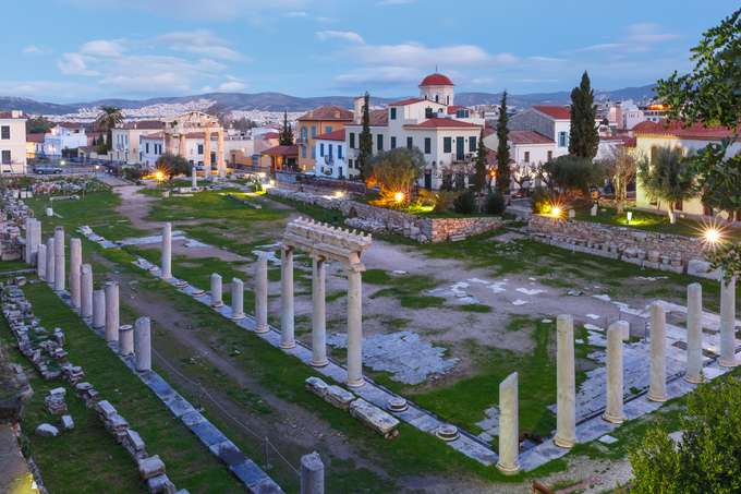 The incredible aerial view of Roman Agora of Athens