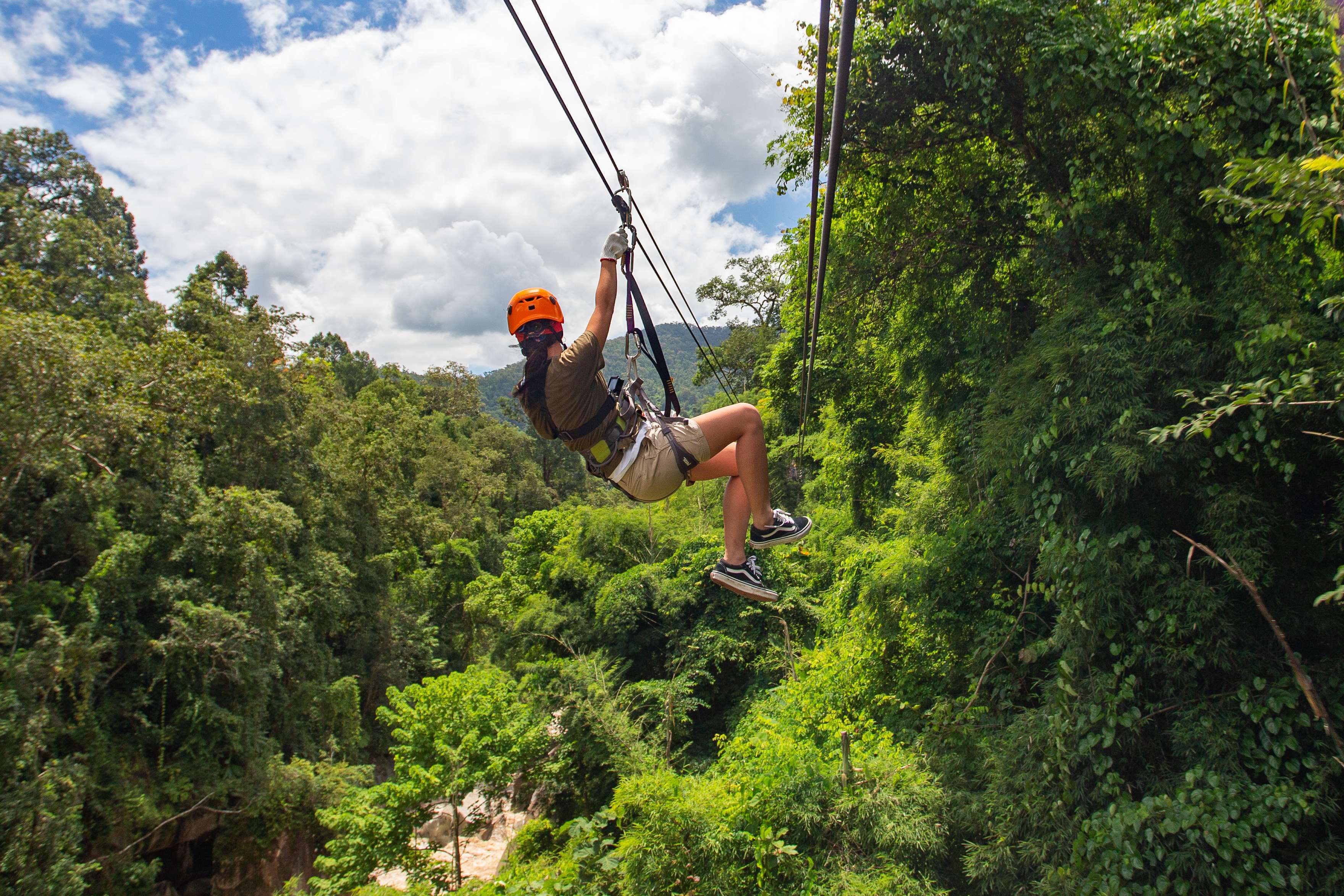 Glide across 400-metre-long zip lines spanning 1.4 kilometres