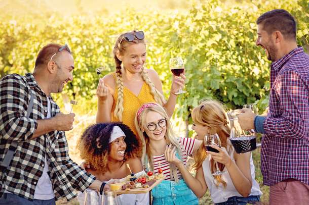 Enjoy delicious wine with your loved ones