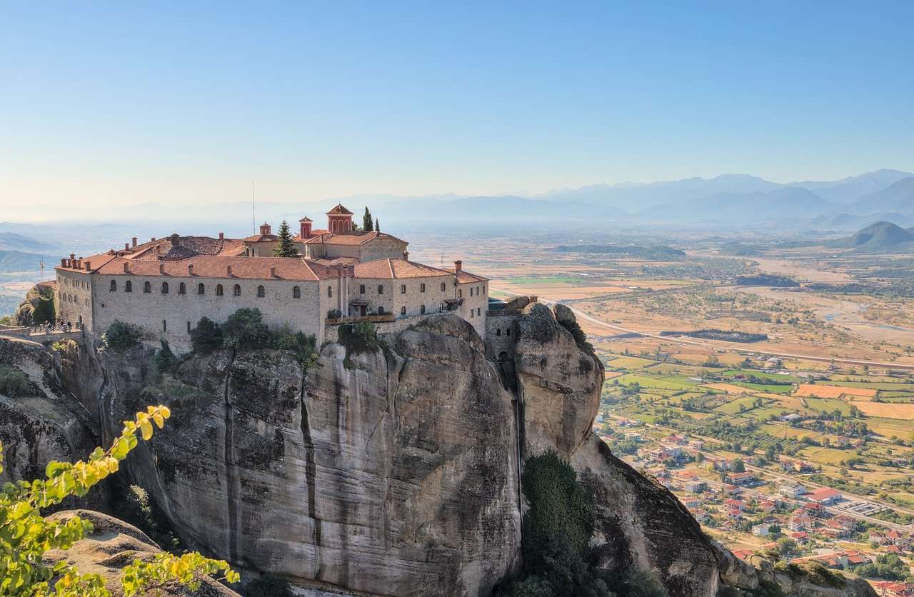Aerial view of Meteora