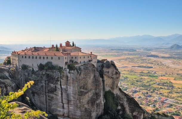 Aerial view of Meteora