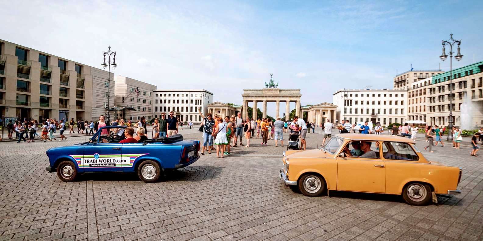 Explore the Berlin while riding on Trabant