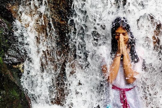 Balinese Purification Experience in Sebatu Holy Spring Water Temple Image