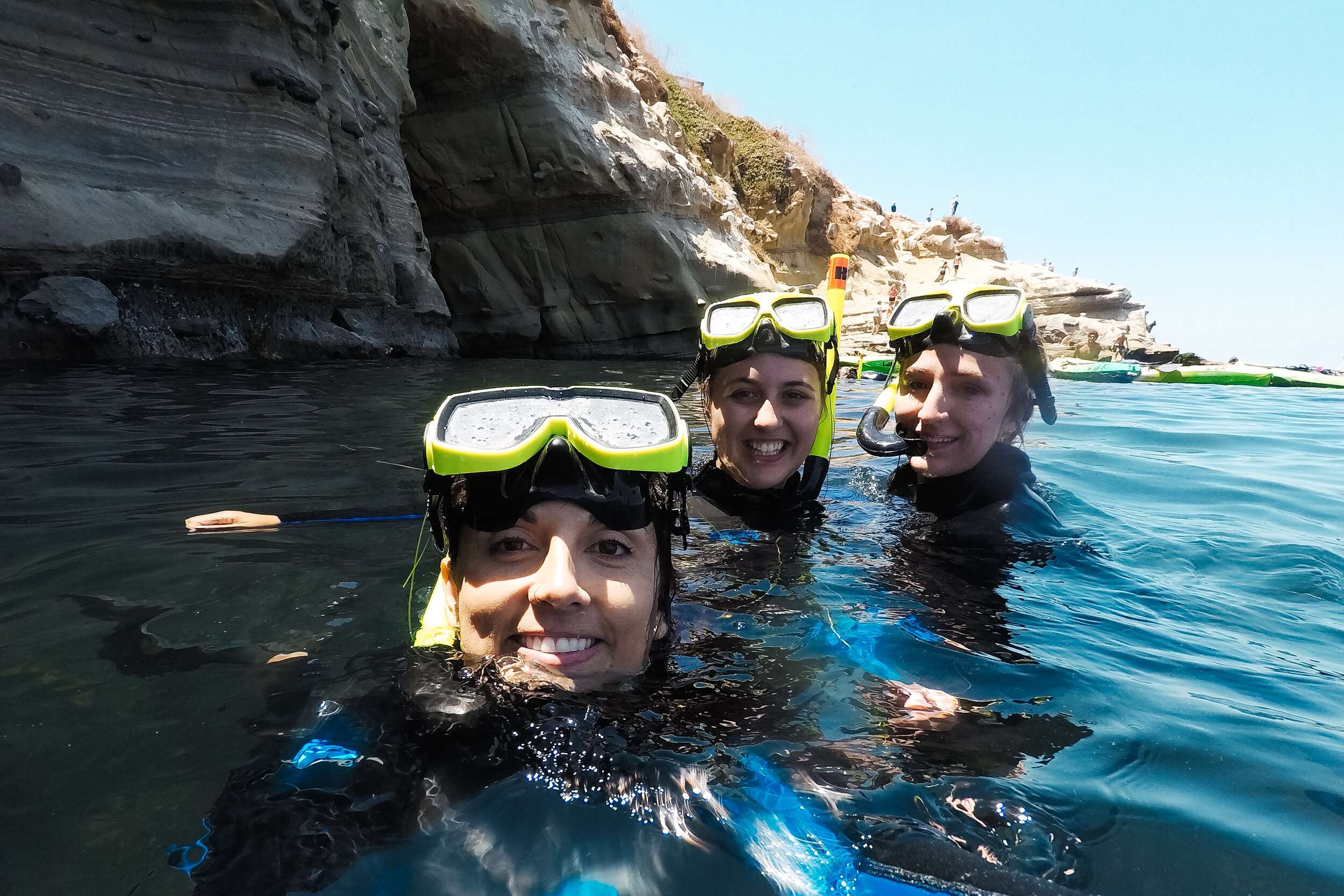 Go snorkeling and see the vibrant marine life of Seven Sea Caves up close