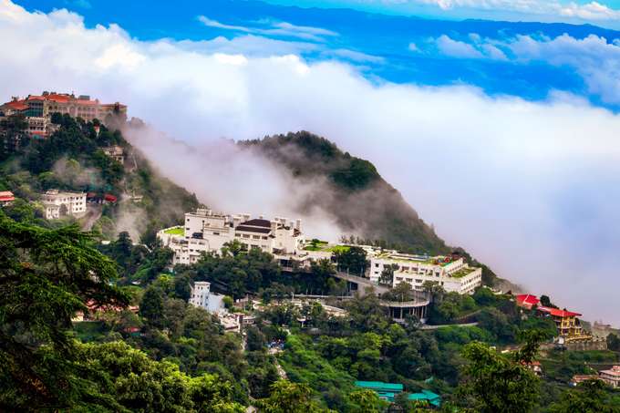 Aerial view of Mussoorie
