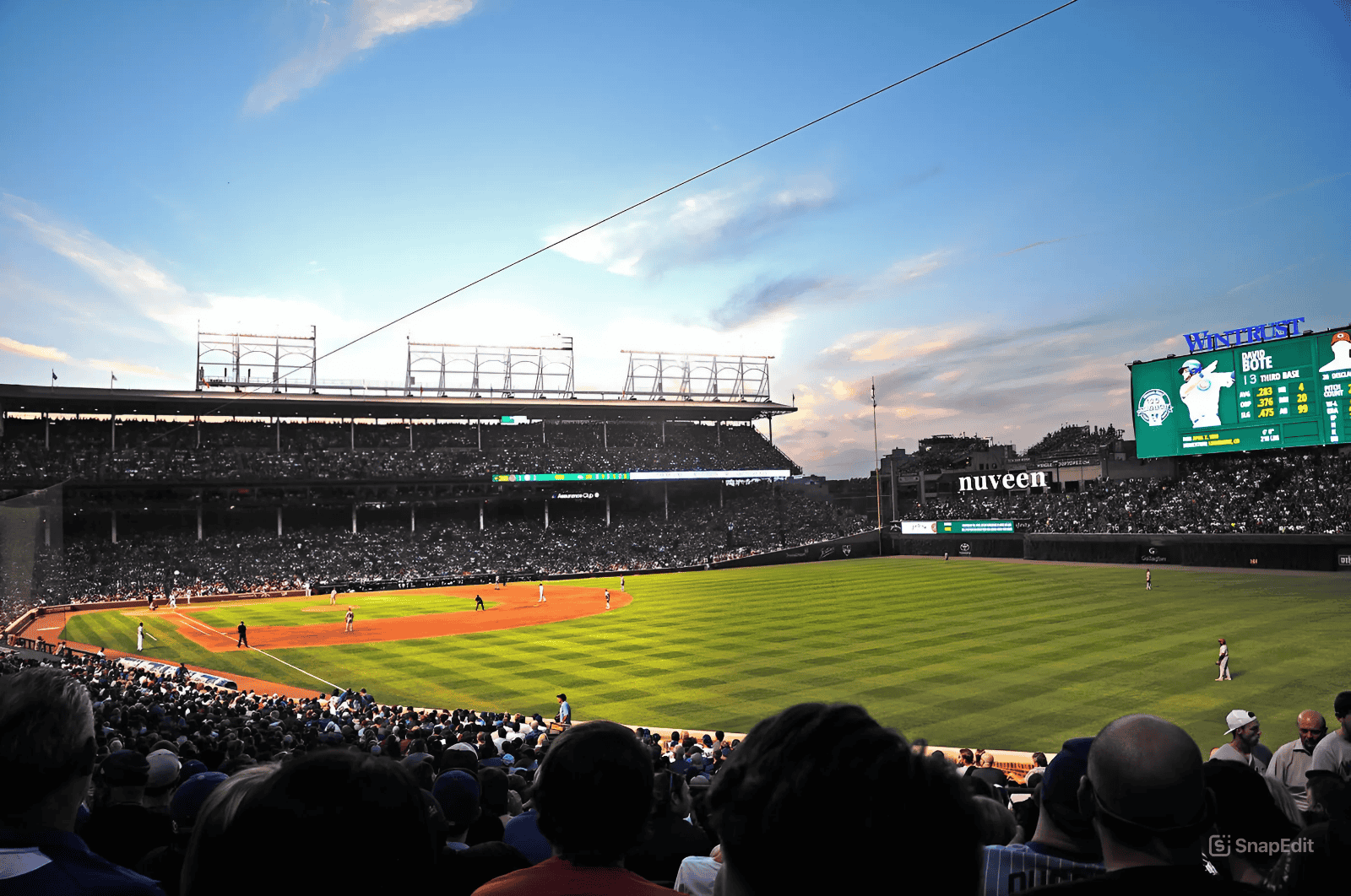 Catch a Chicago Cubs game at Wrigley Field, a historic ballpark