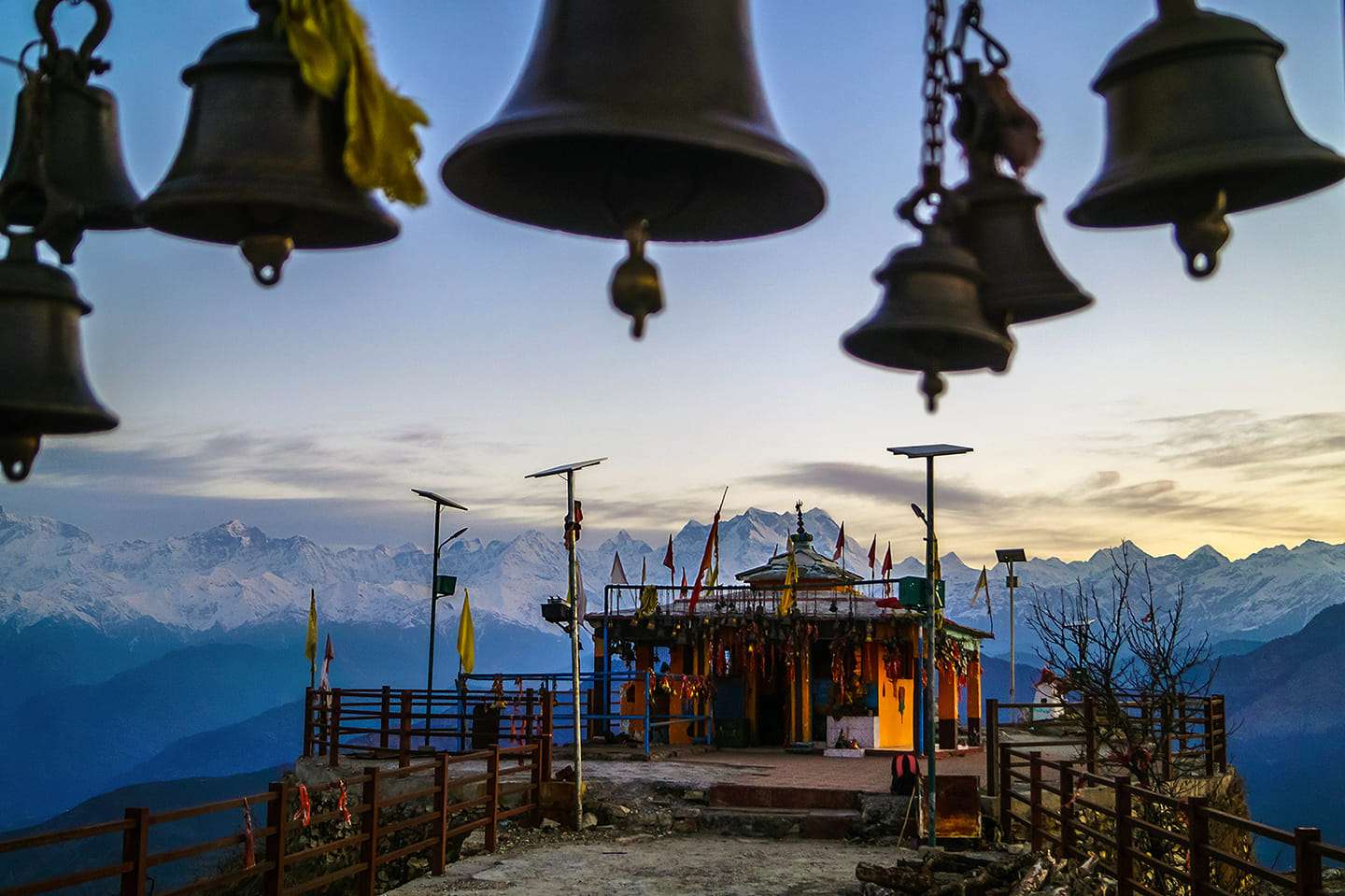 Trek to sacred Kunjapuri Temple for amazing Himalayan views at 1645 meters altitude