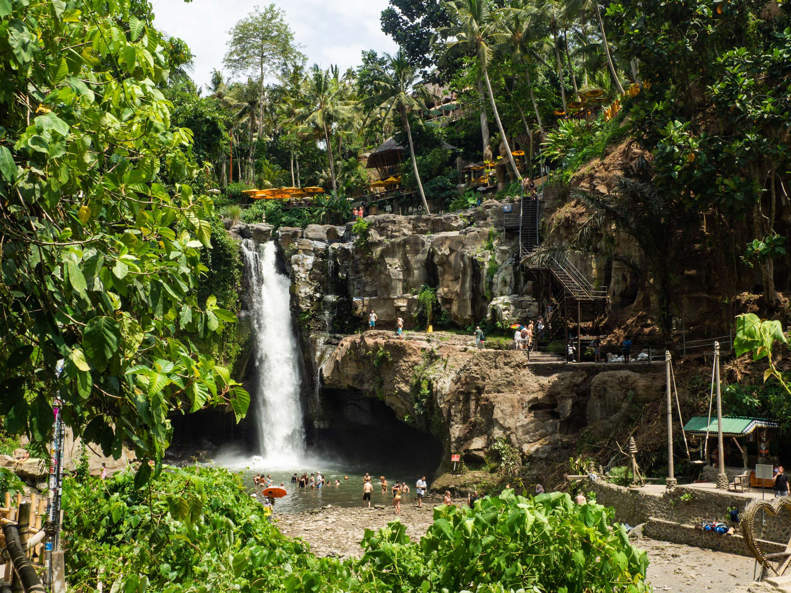 Powerful cascade of Tegenungan Waterfall, Ubud