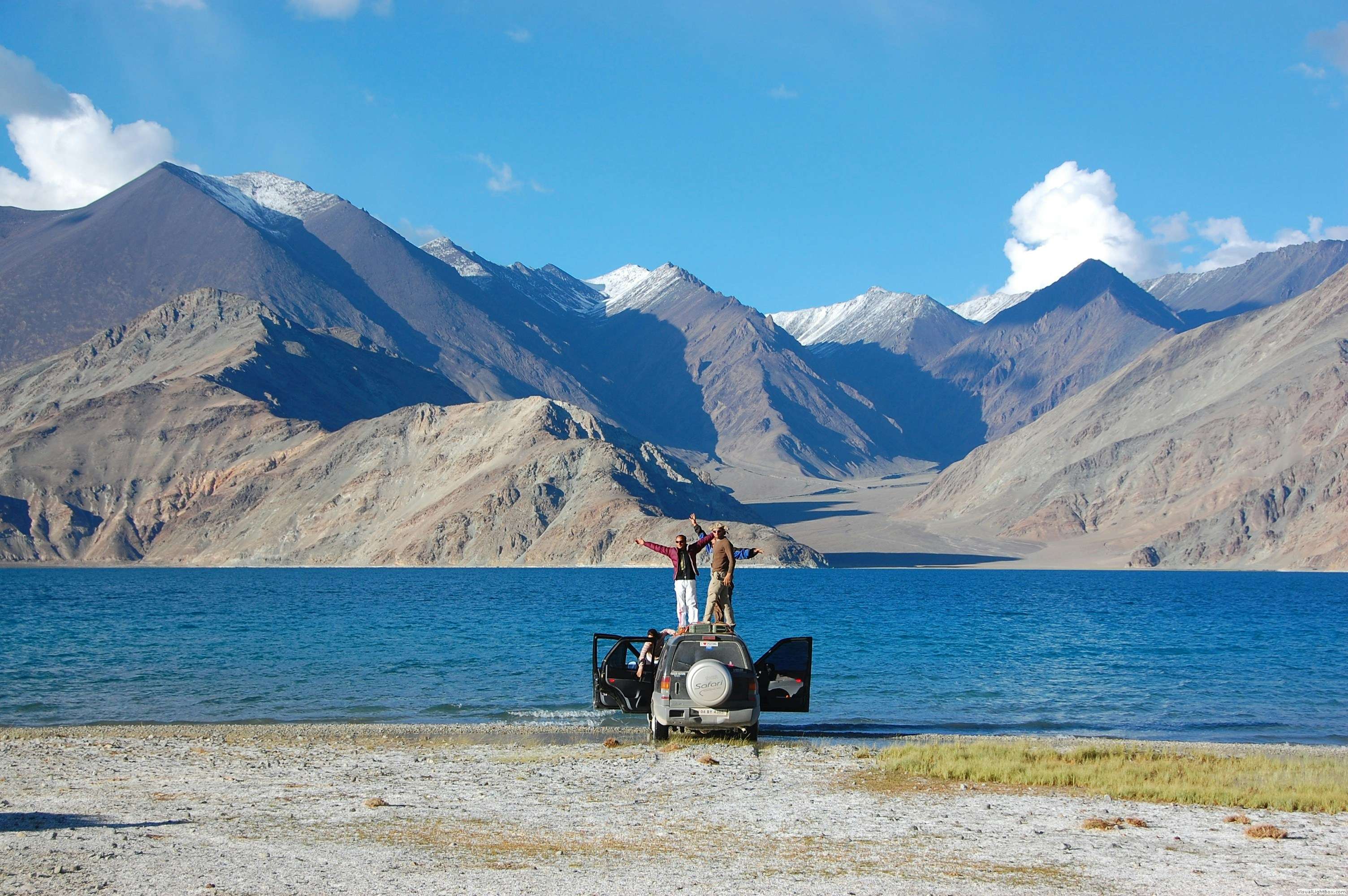 Marvel at the stunning beauty of the Pangong Tso, a high-altitude lake