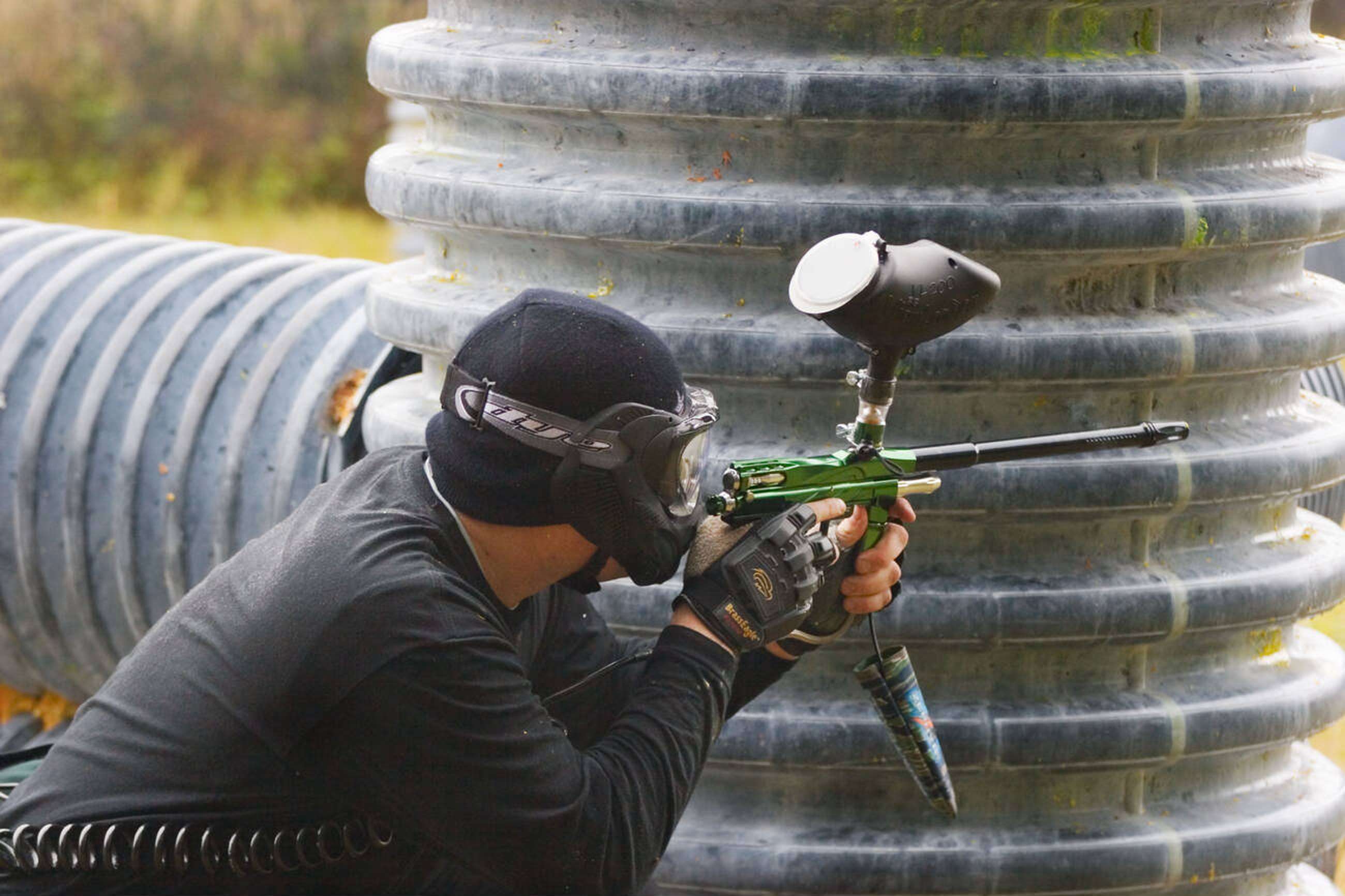 Dive into thrilling fun as kids enjoy paintball battles