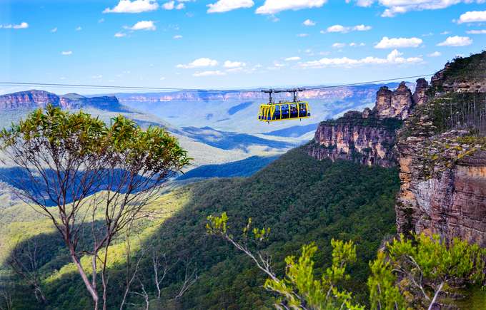Scenic cable car ride to Blue Mountains